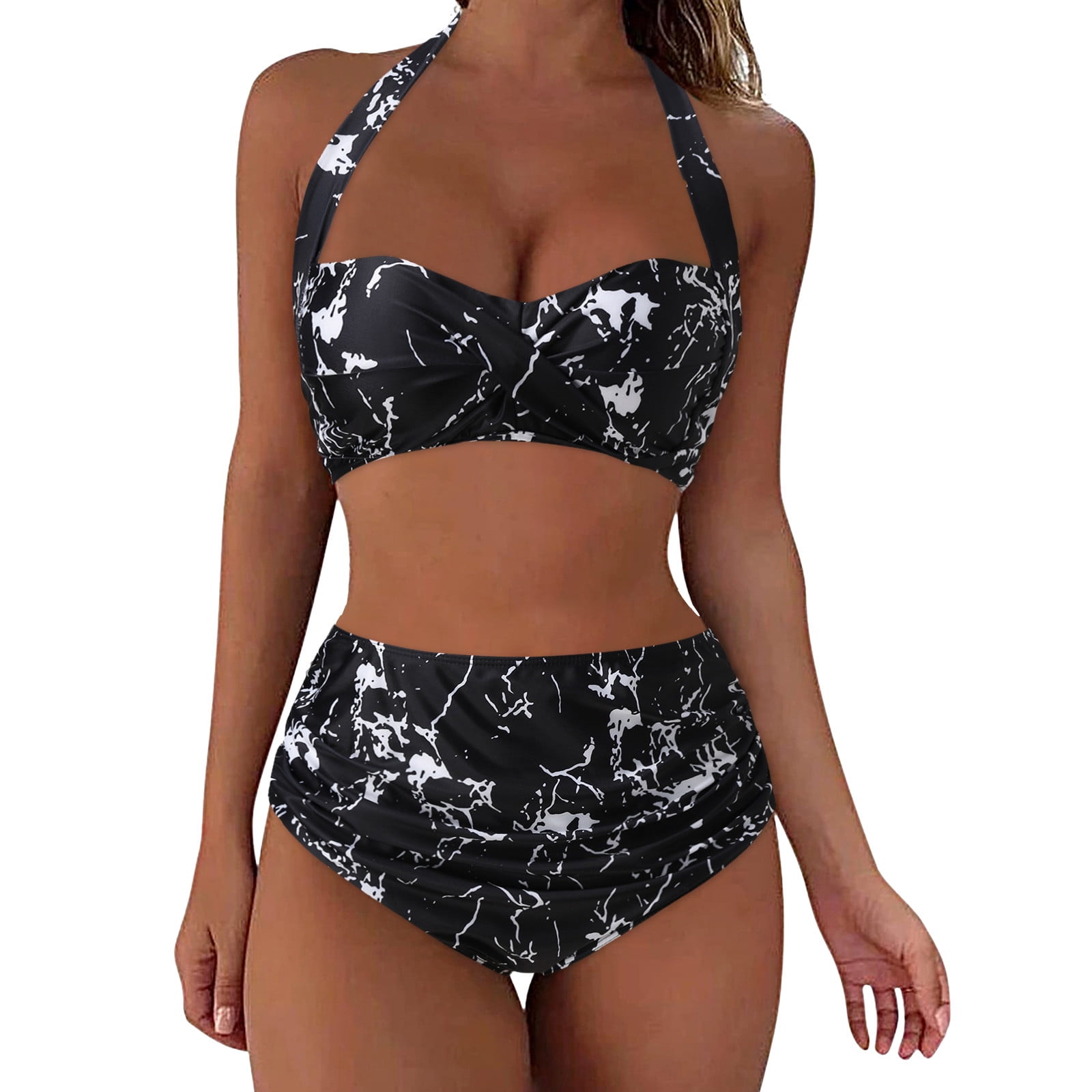 Gzea Bathing Suits Women High Waisted Bikini Sexy Push Up Two Piece