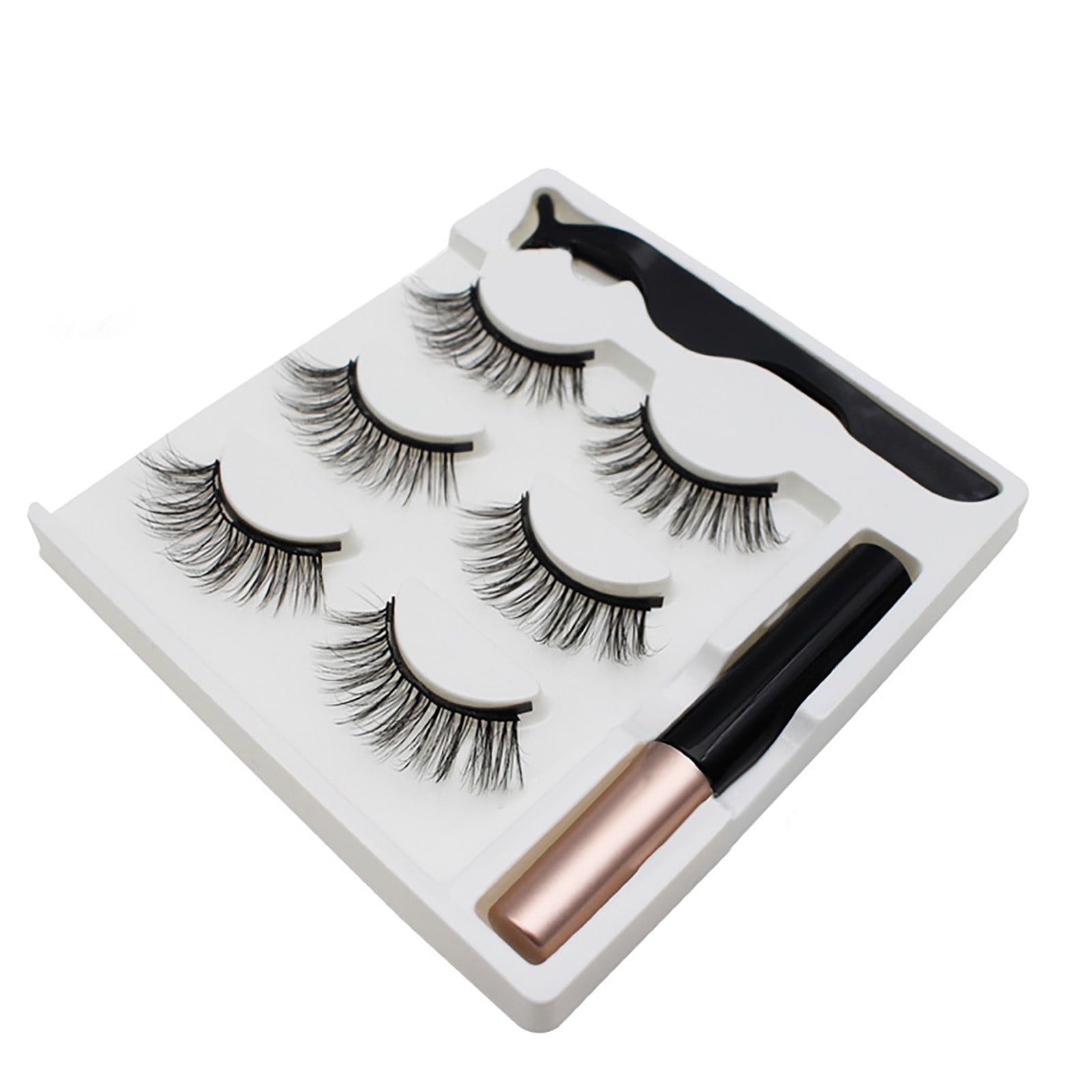 Gzwccvsn Magnetic Magnet Eyelashes Pairs Of Eyelashes Eyeliner Set