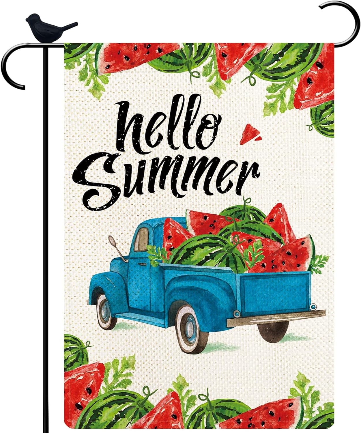 Hguan Hello Spring Welcome Garden Flag Double Sided Spring Flowers