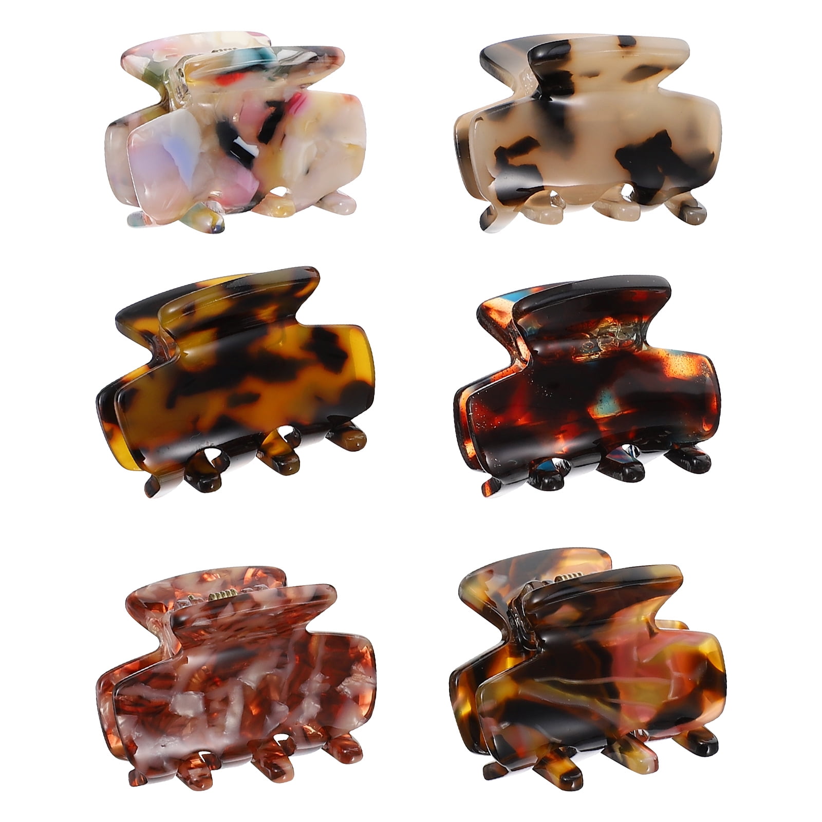 Hair Clamp Curly Clip Acetate Leopard Gripper Small Claw Barrettes