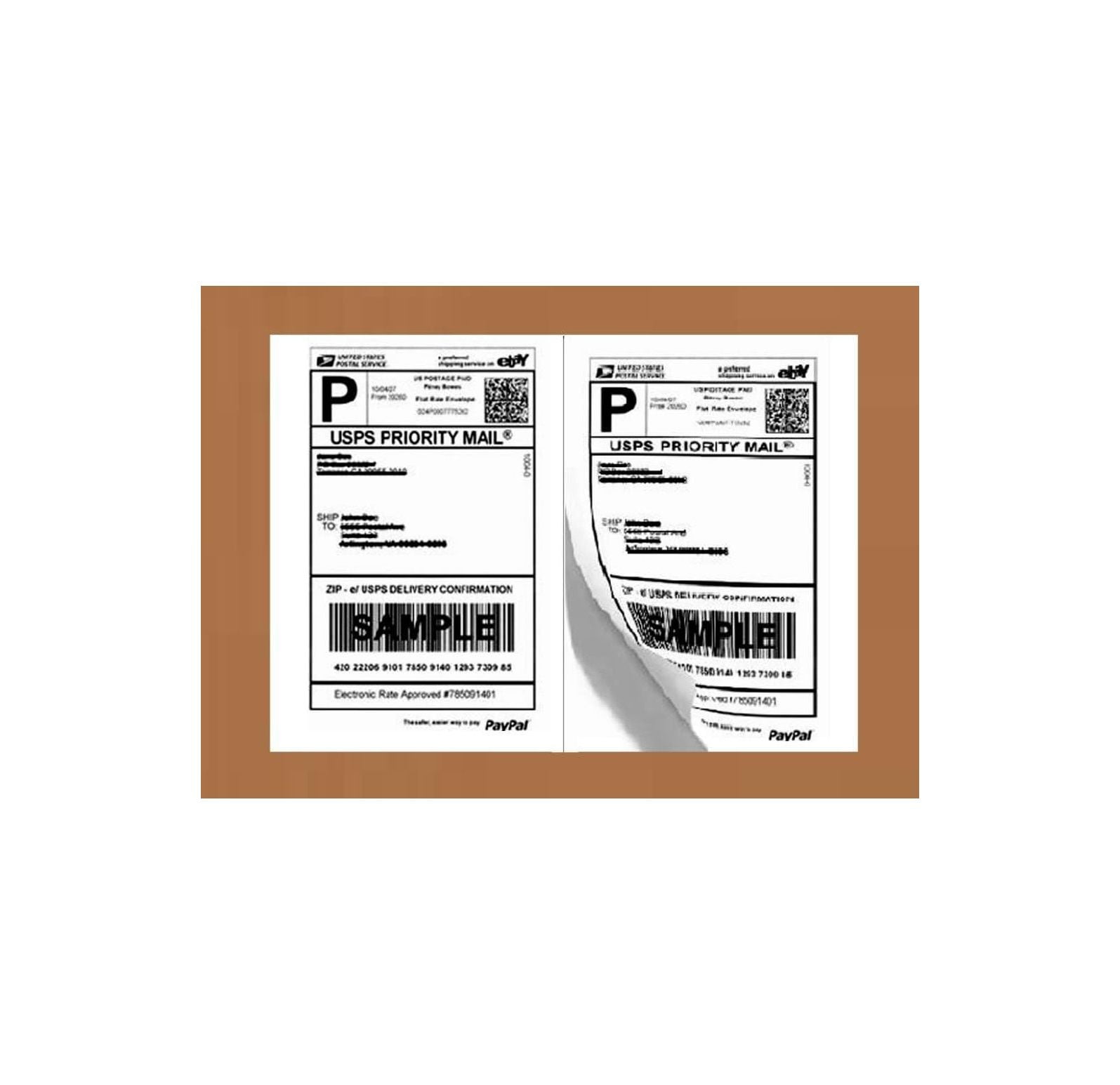 Half Sheet Self Adhesive Shipping Labels For Laser And Inkjet Printers