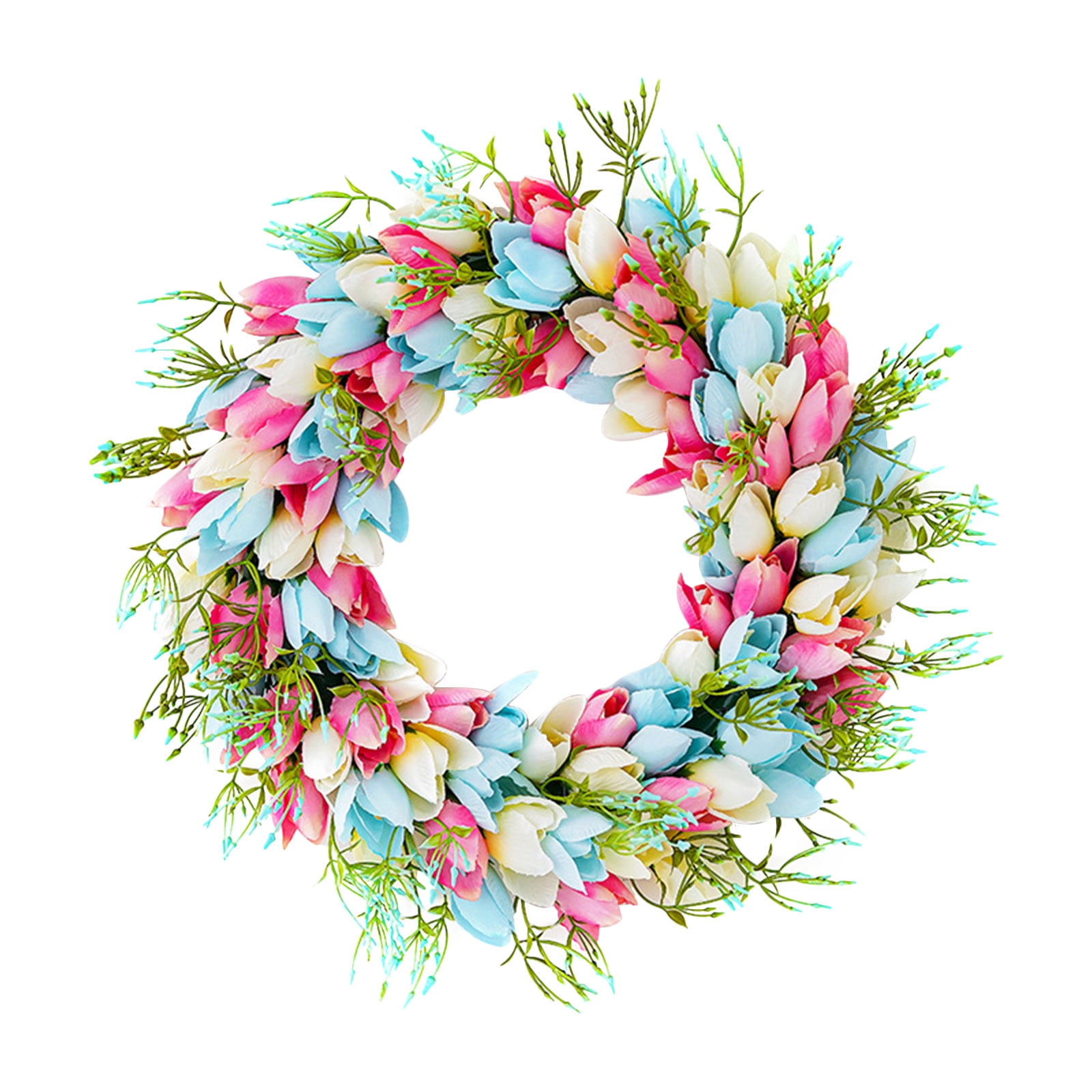 Harpi Spring Wreaths For Front Door 20 Summer Tulip Wreath With Green