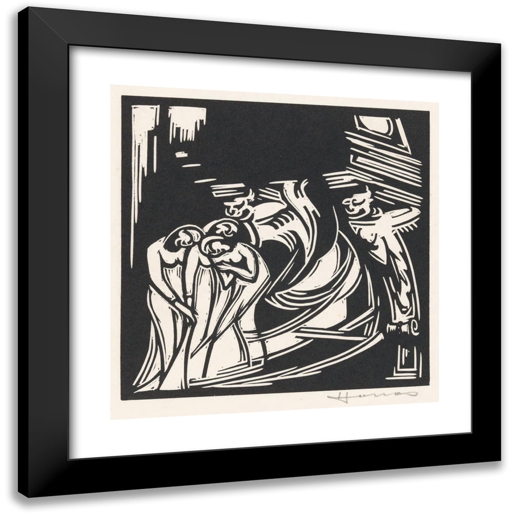 Henri Jonas X Black Modern Framed Museum Art Print Titled Two