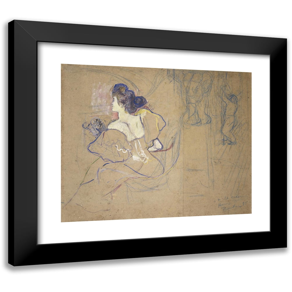 Henri De Toulouse Lautrec X Black Modern Framed Museum Art Print