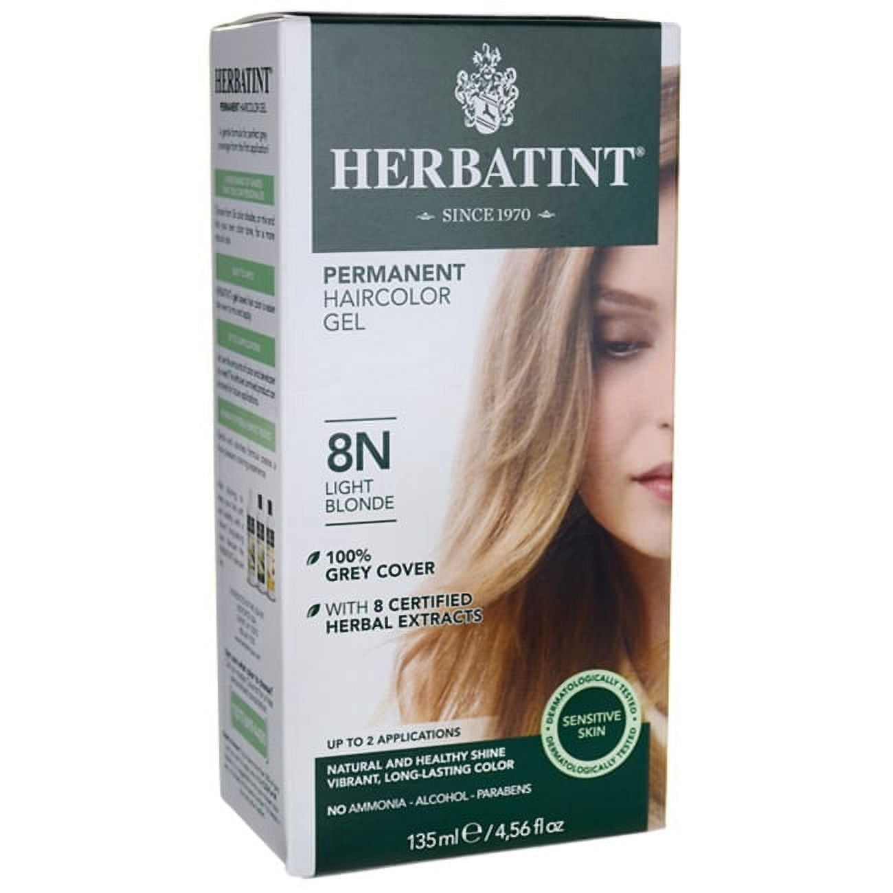 Herbatint Permanent Haircolor Gel 8N Light Blonde 1 Box Walmart