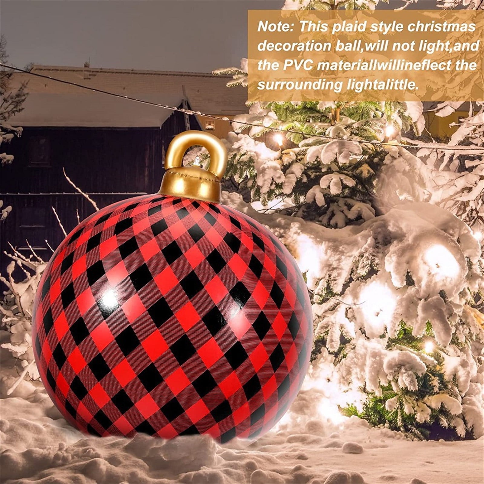 Hglyxoae 2022 Christmas Decoration Bell Ball 60cm Outdoor Christmas