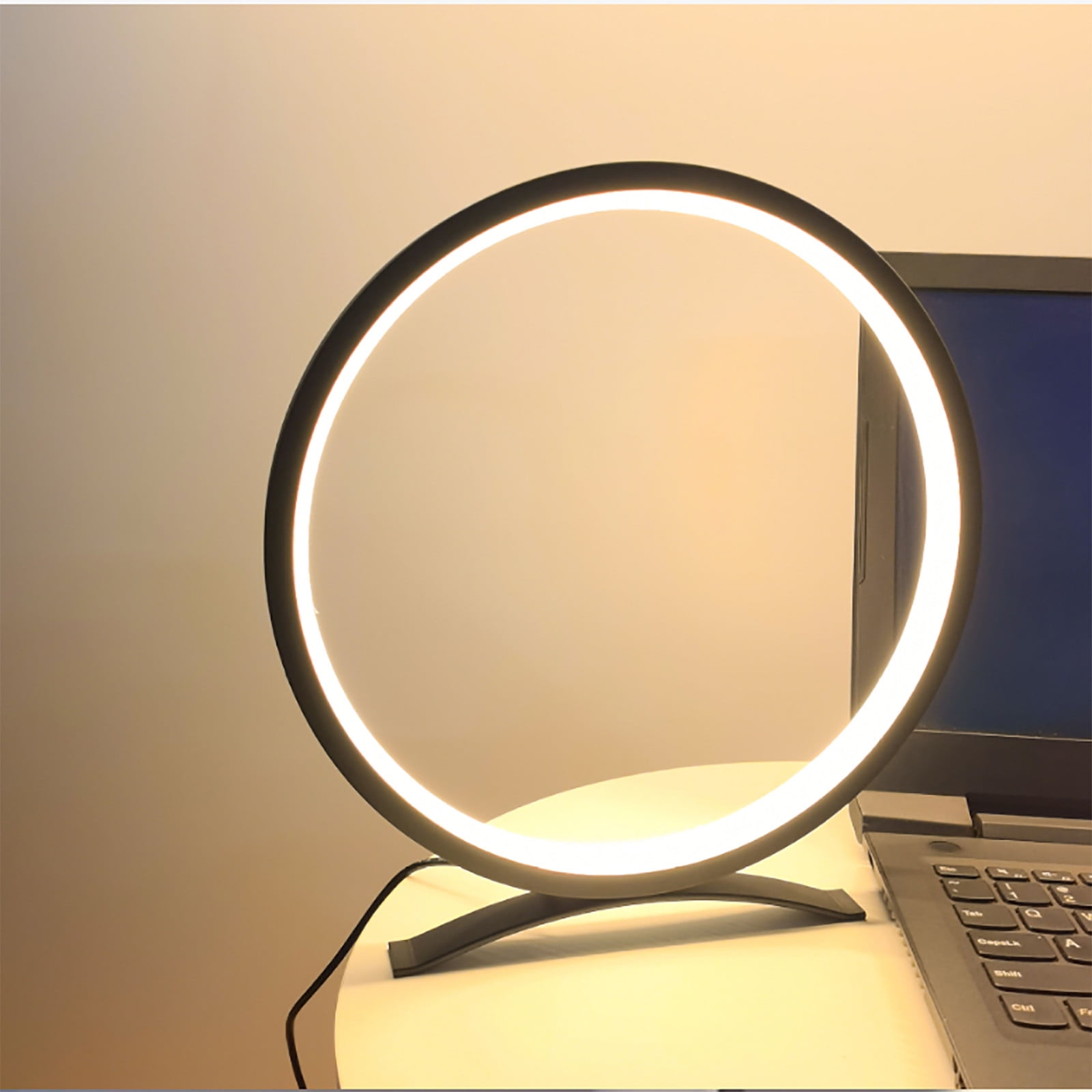 Hiroekza Clearance Led Lights Table Lamp Metal Ring Table Lamp