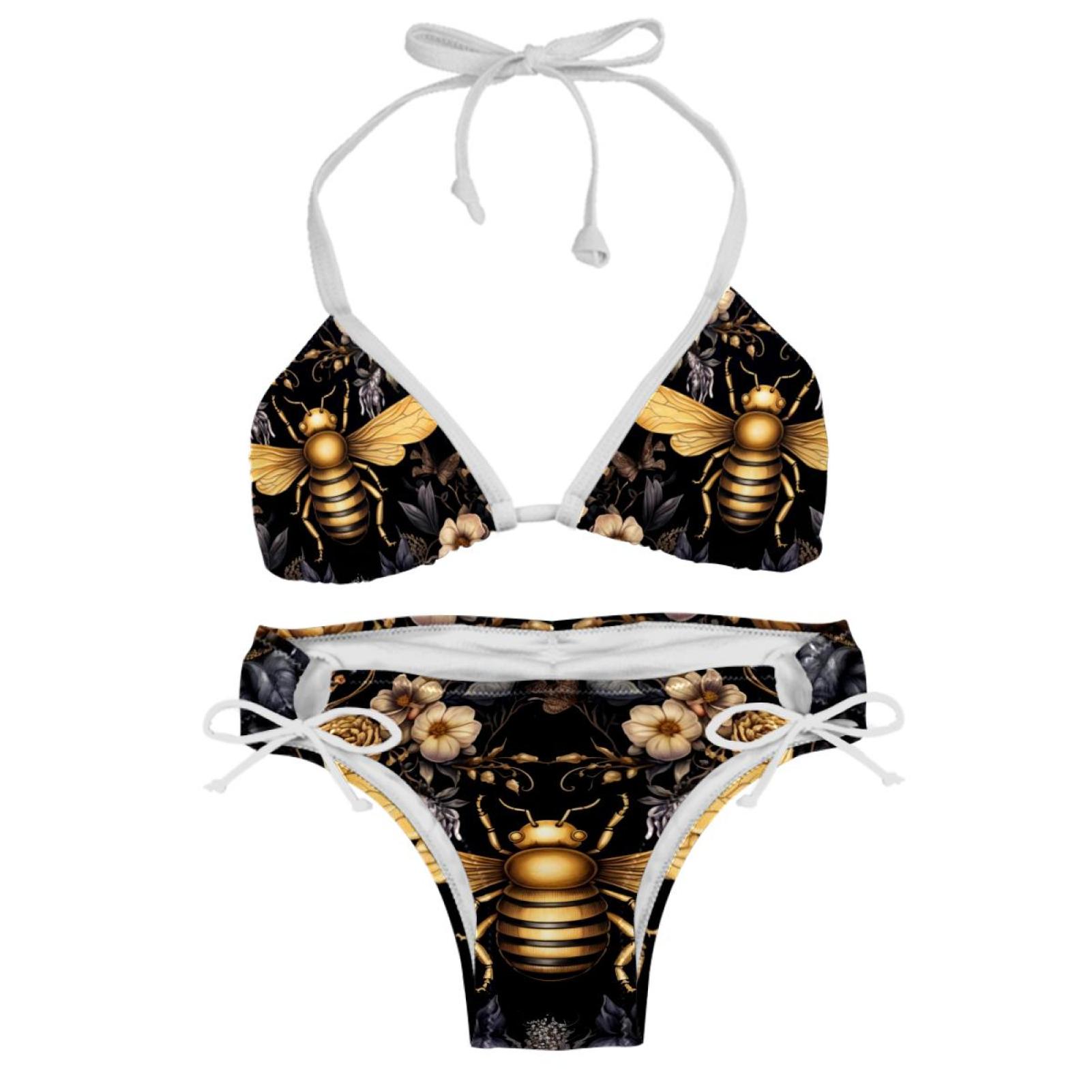 Honeybee Stylish Bikini Set With Detachable Sponge Adjustable Strap 2