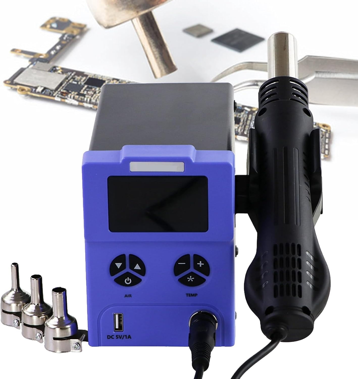 Hot Air Rework Soldering Station With Temperature Control Adjustable