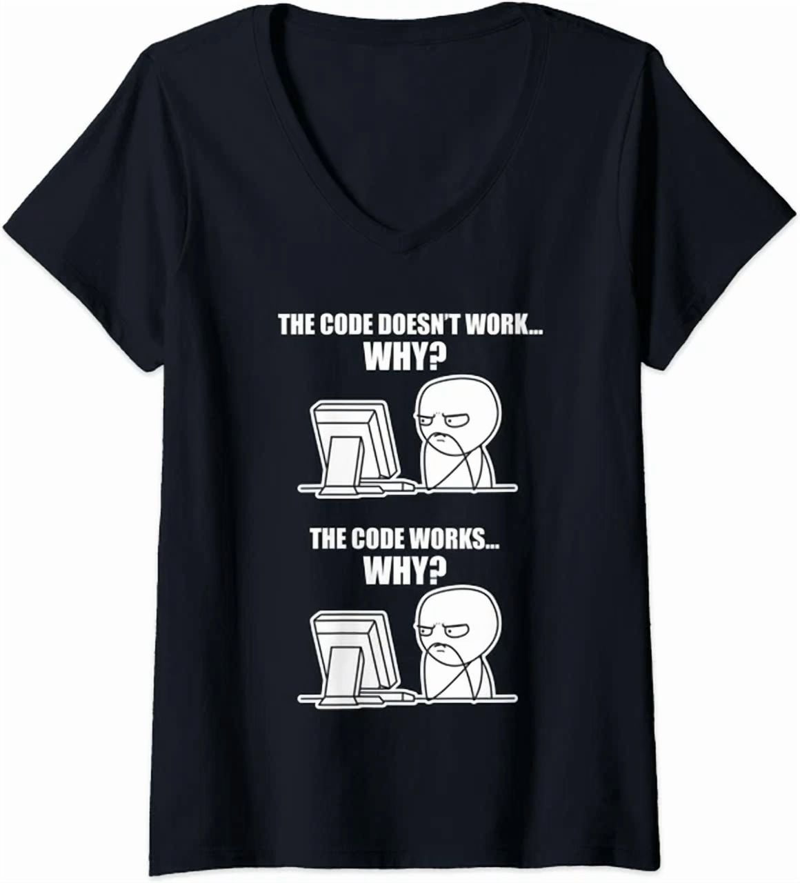 Hot Trending Kiraa Tee With Code Works Why Programmer Coding Tshirt Walmart