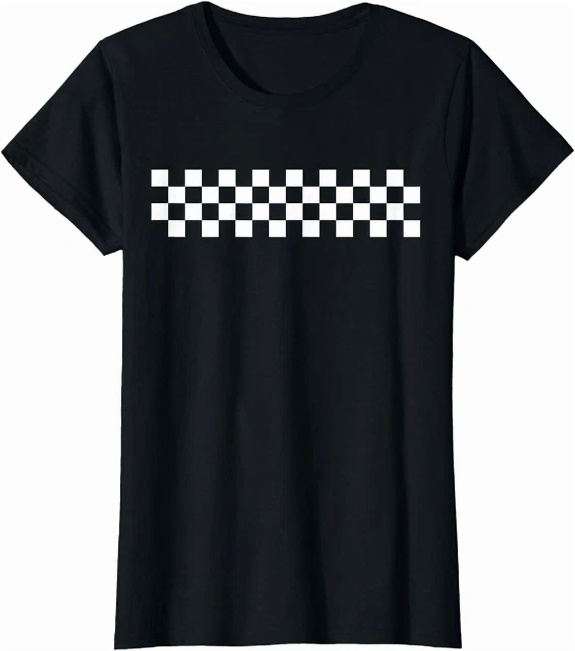 Hot Trending Kiraa Tee With Racing Checkered Finish Line Flag