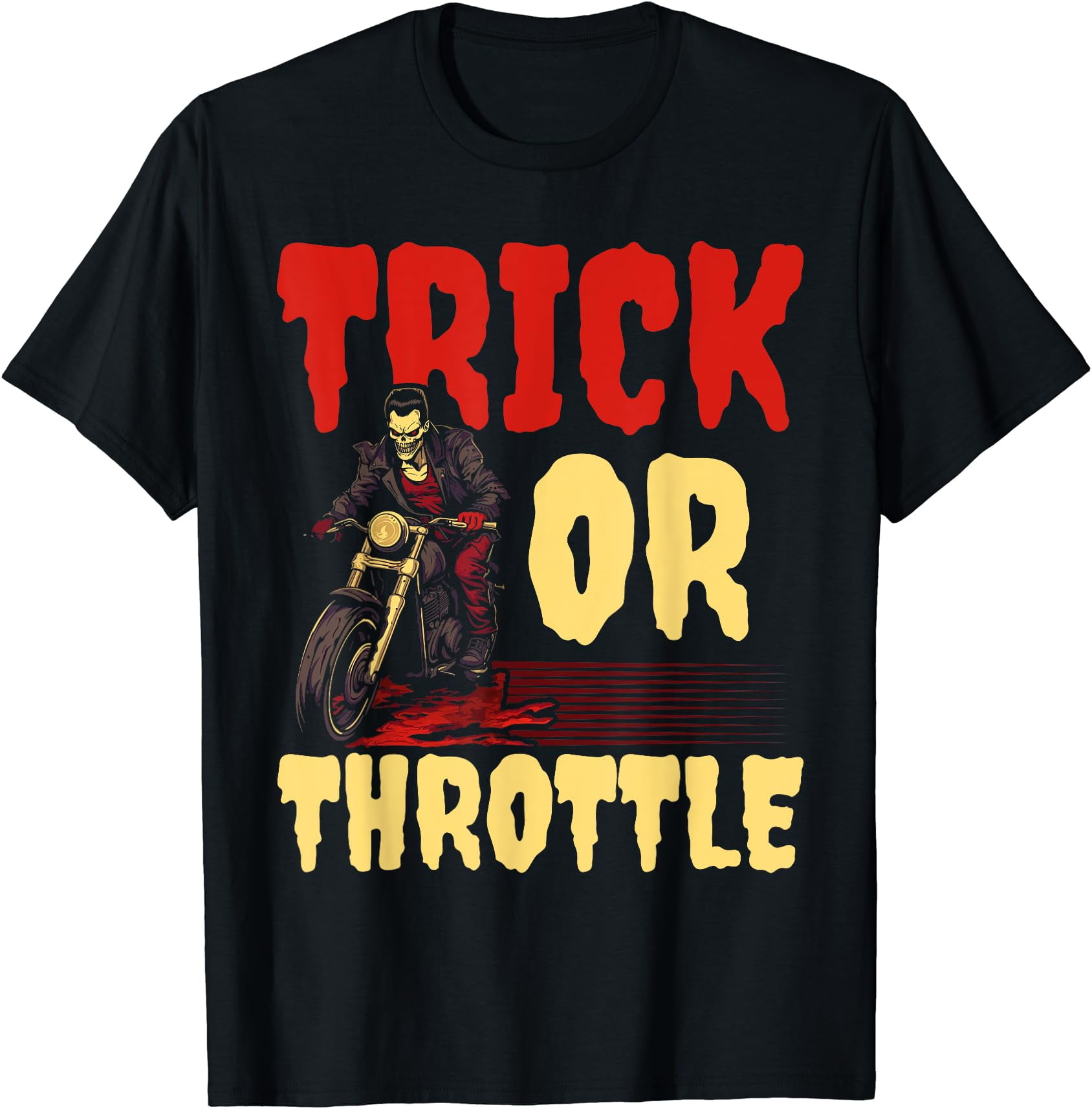 Hot Trending Tee With Motorcycle Halowen Biker Spooky Rider Walmart
