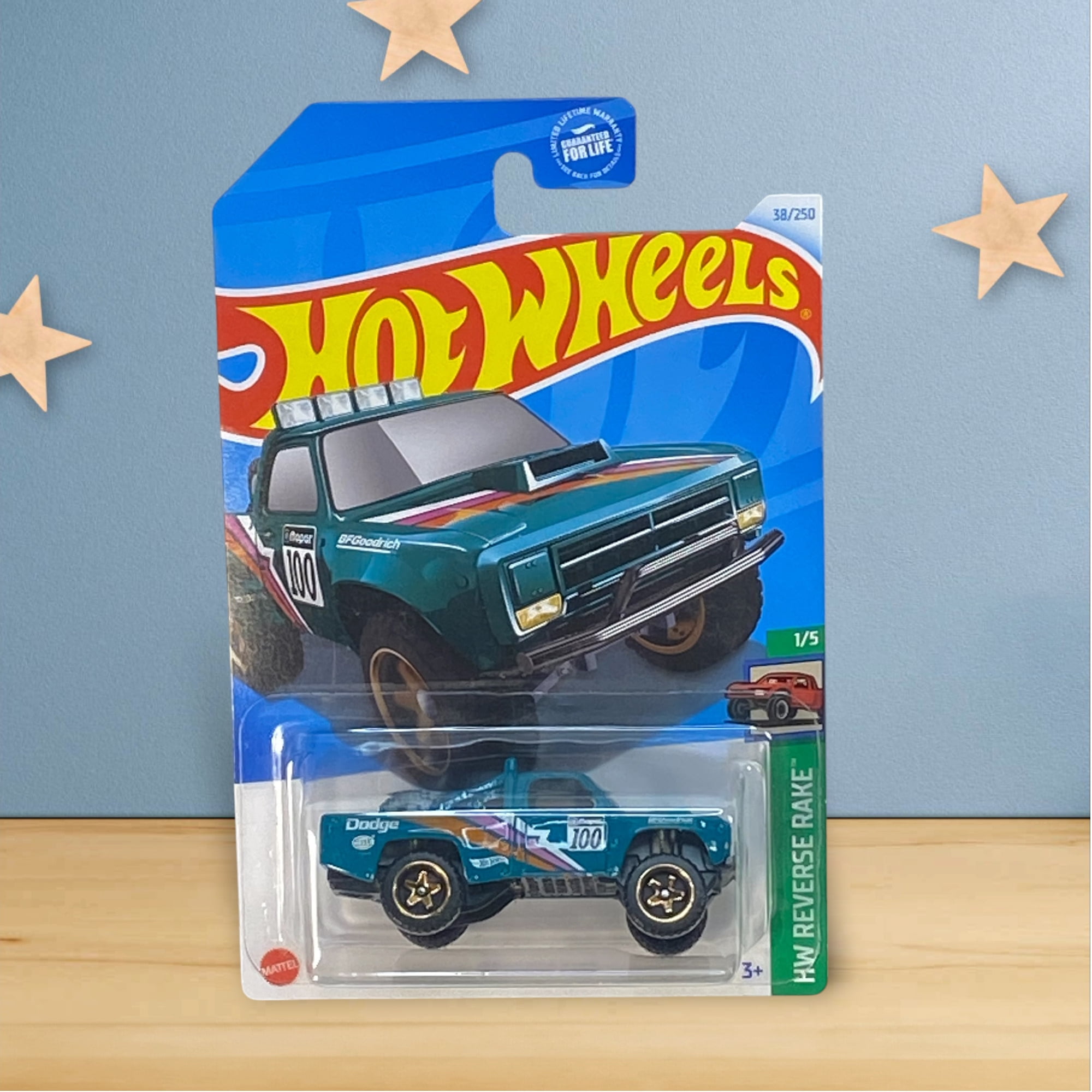 Hot Wheels 87 Dodge D100 38 250 HW Reverse Rake 1 5 Walmart