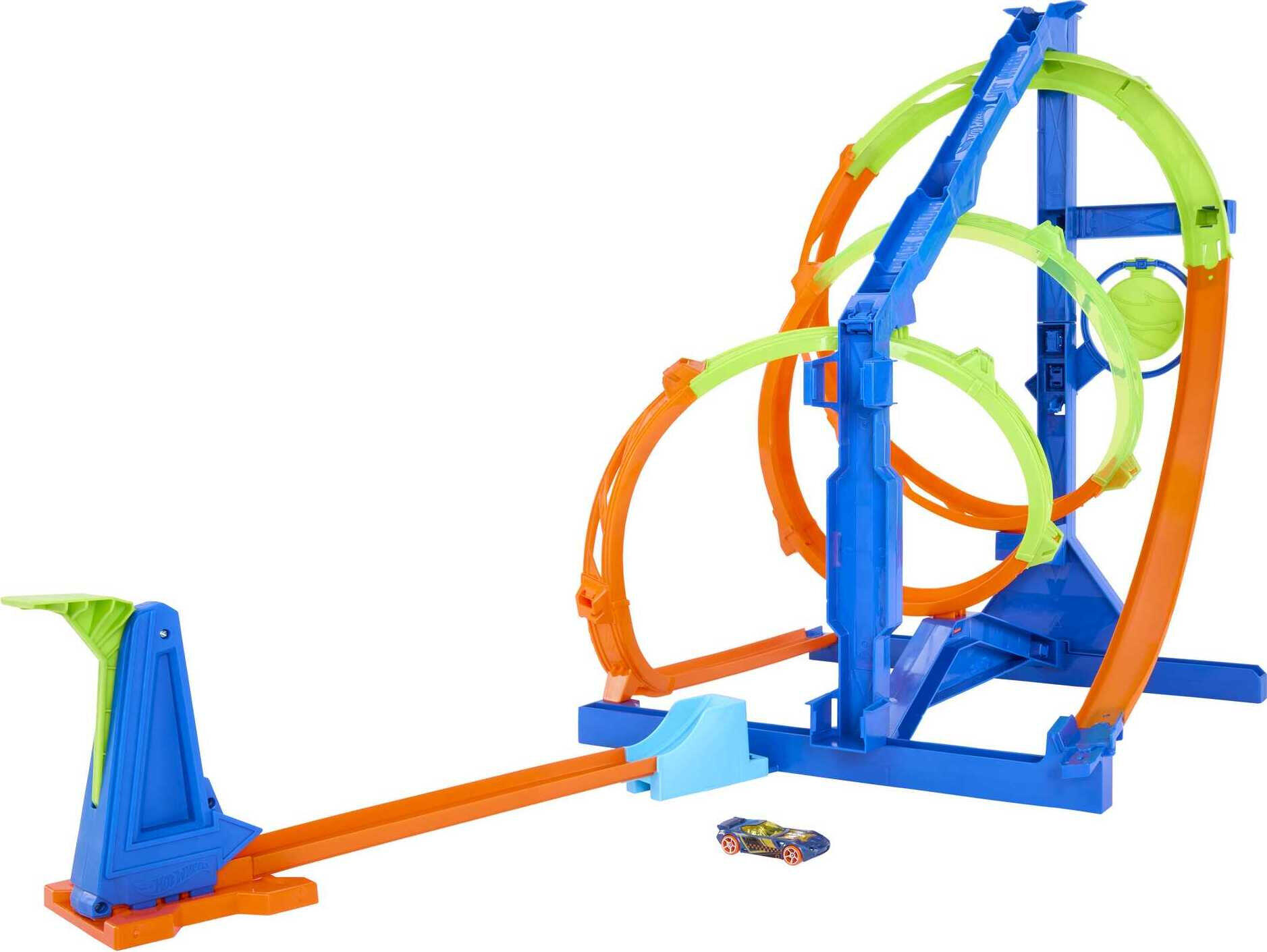 Hot Wheels Track Set With 1 Hot Wheels Car STEAM Flight Path Challenge Walmart