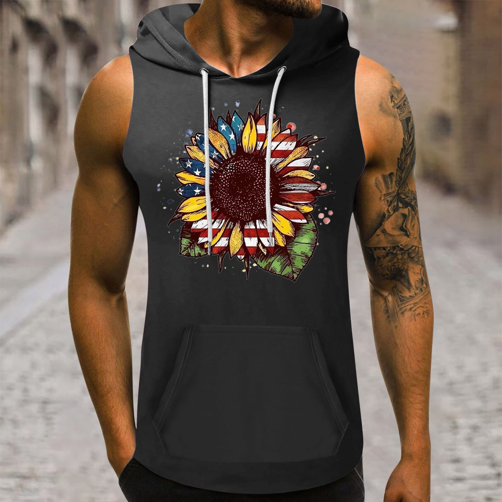 Hvyesh Men Th Of July Tank Tops Big And Tall American Flag Patriotic