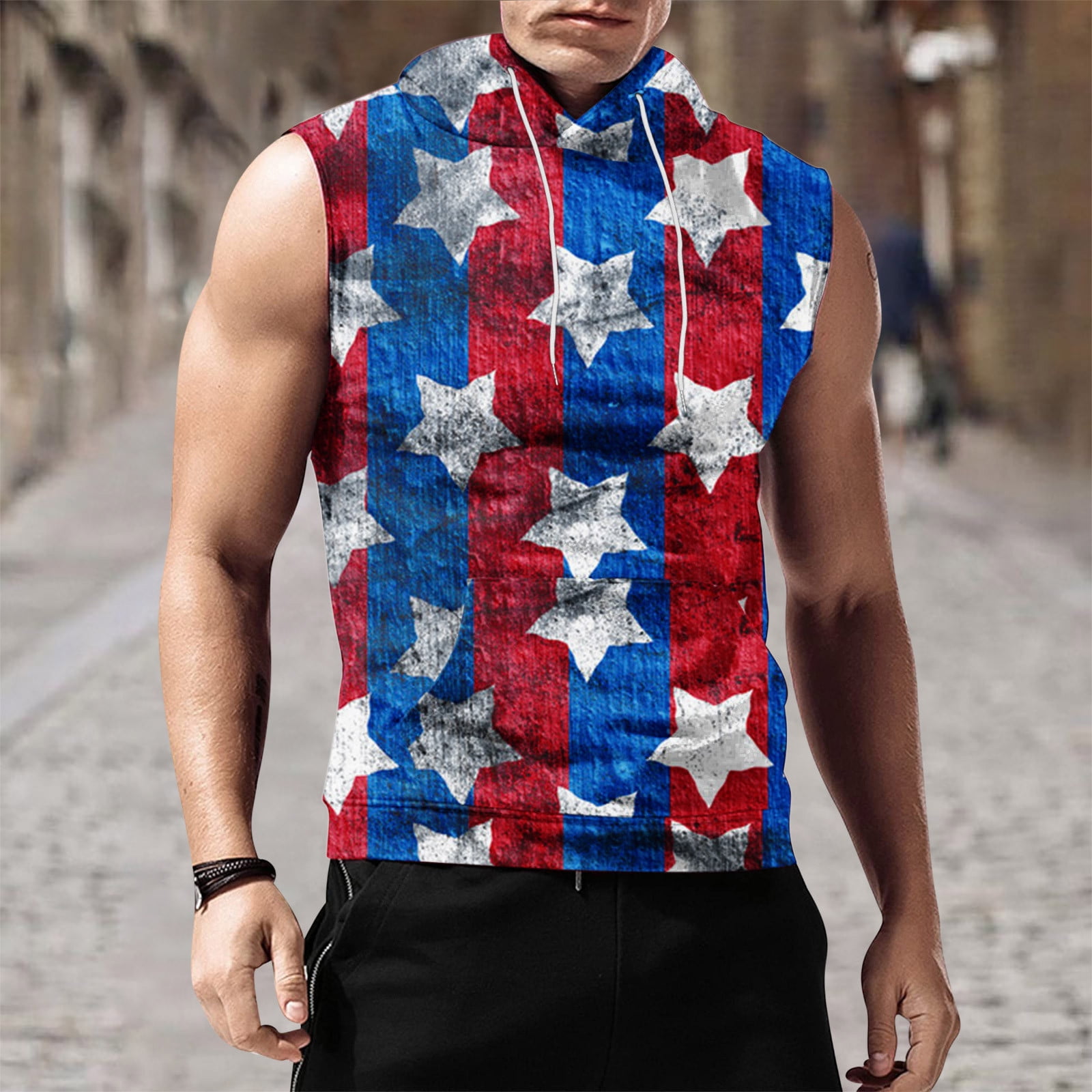 Hvyesh Men Th Of July Tank Tops Independence Day Usa Flag Print