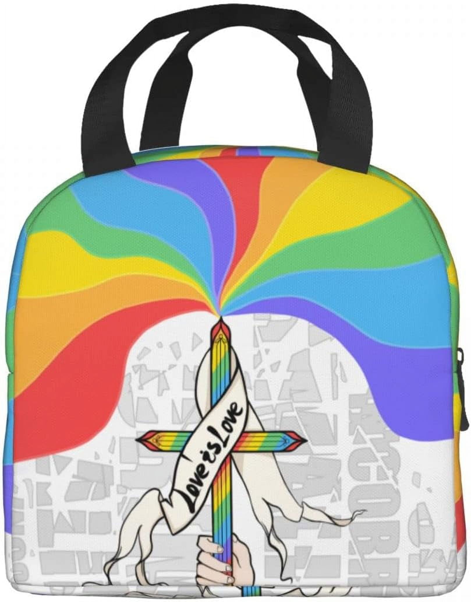 Hyang Rainbow Lgbt Gay Pride Lunch Bag Insulated Lunch Box Bentotote