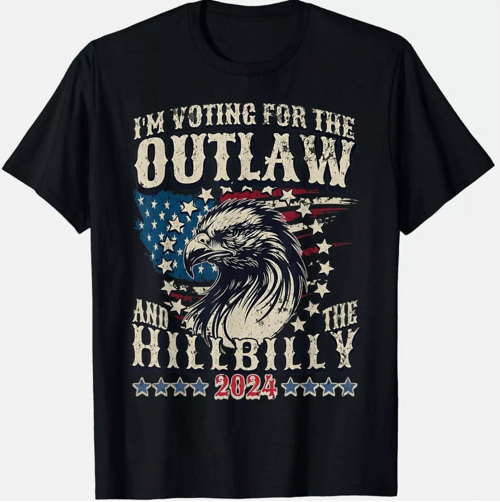 I Am Voting For The Outlaw And The Hillbilly 2024 US Flag Unisex T