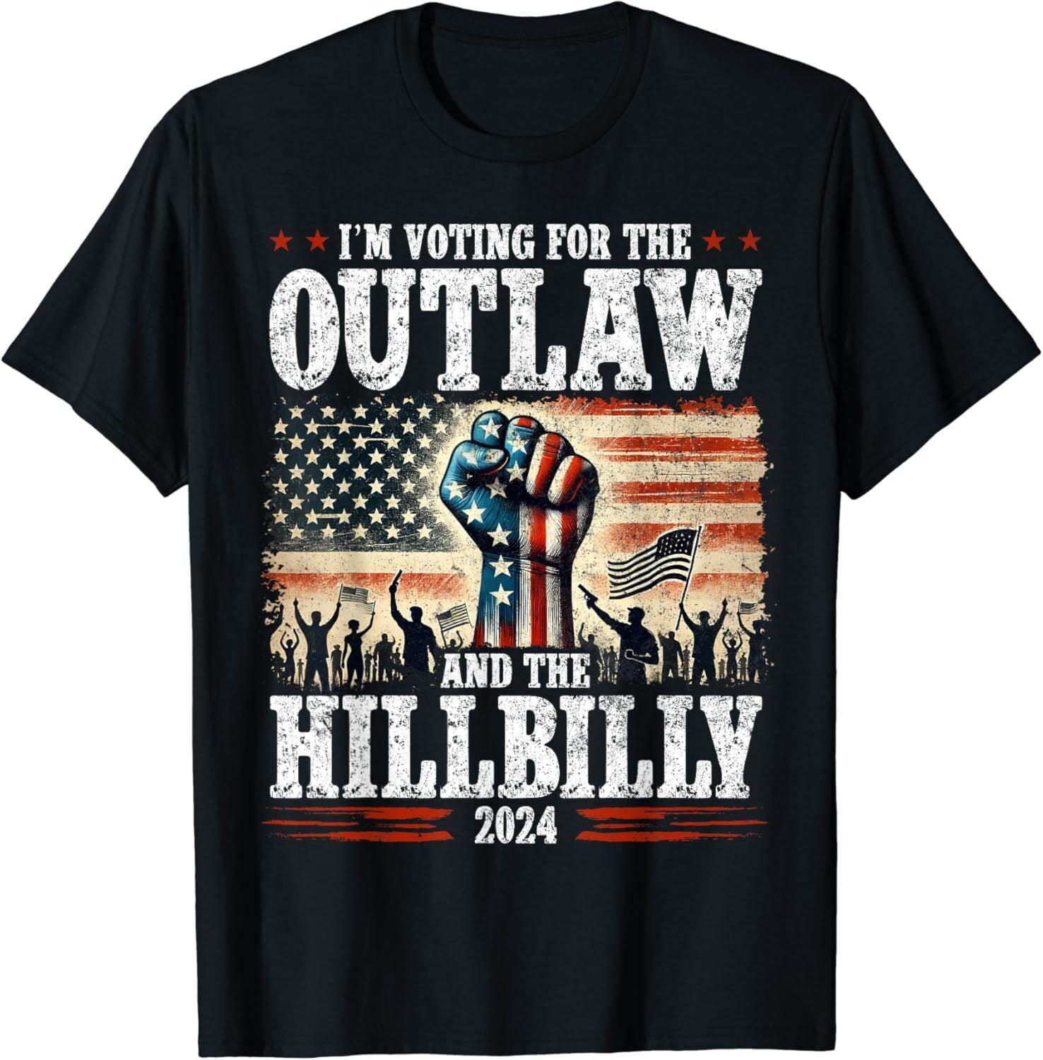 I M Voting For The Outlaw And The Hillbilly Usa Flag Unisex T