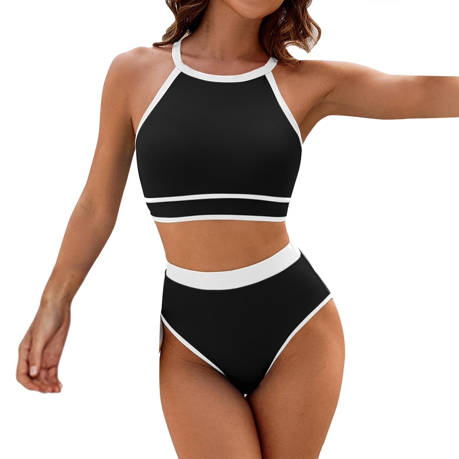 IDALL Bikini Sets Bathing Suit Women S High Waisted Bikini Sets Sporty