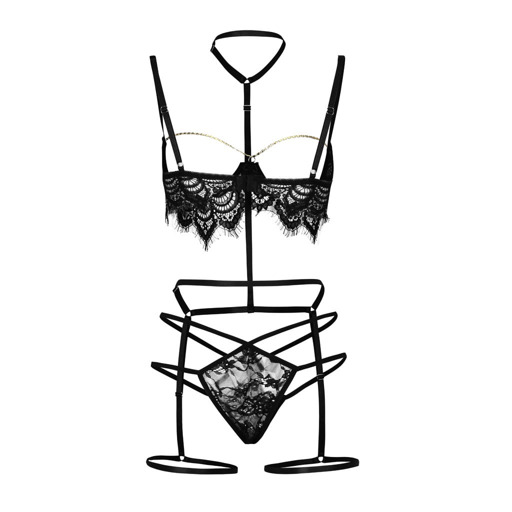 Ierhent Womens Lingerie Set Women Lingerie Sets With Underwire Lace Bra