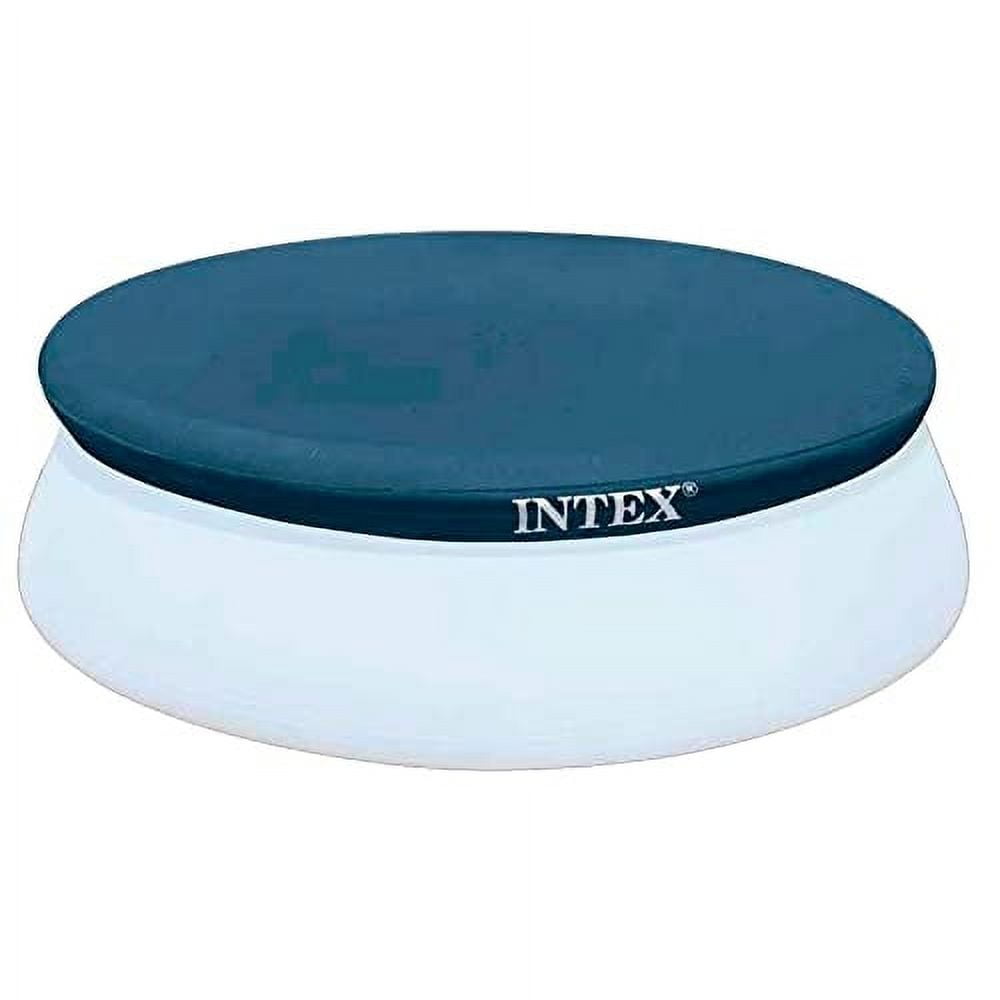 Intex 28020E 8 Foot Round Easy Set Pool Cover With Rope Tie And Drain