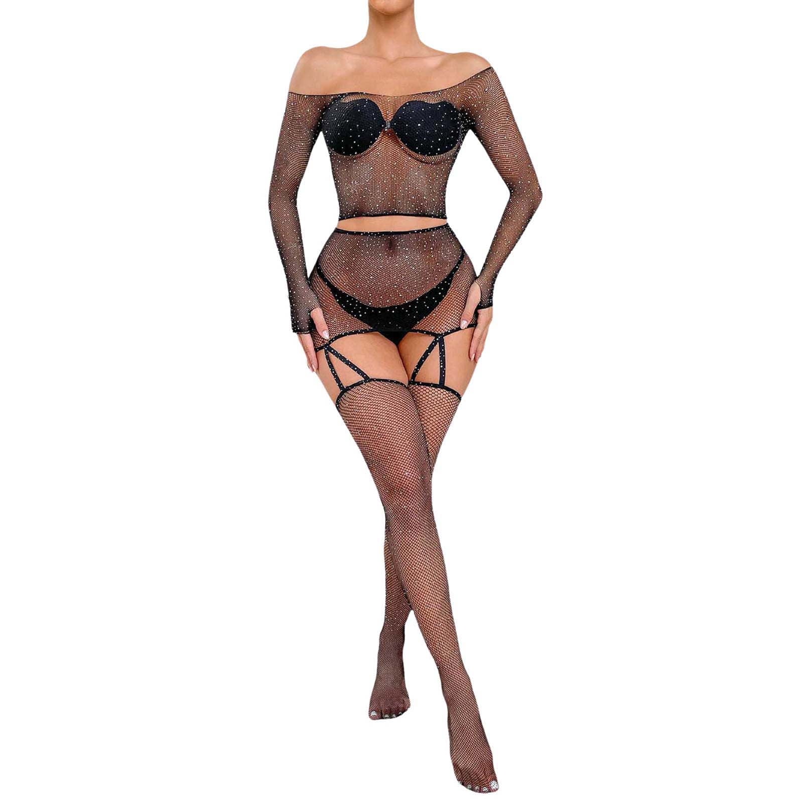 Jhlzhs Women Fashion Sexy Lingerie Hollow Out Bodysuit Underwear