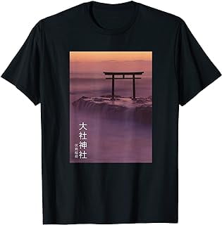 Japanese Torii Arch Streetwear Vaporwave Aesthetic Graphic T Shirt