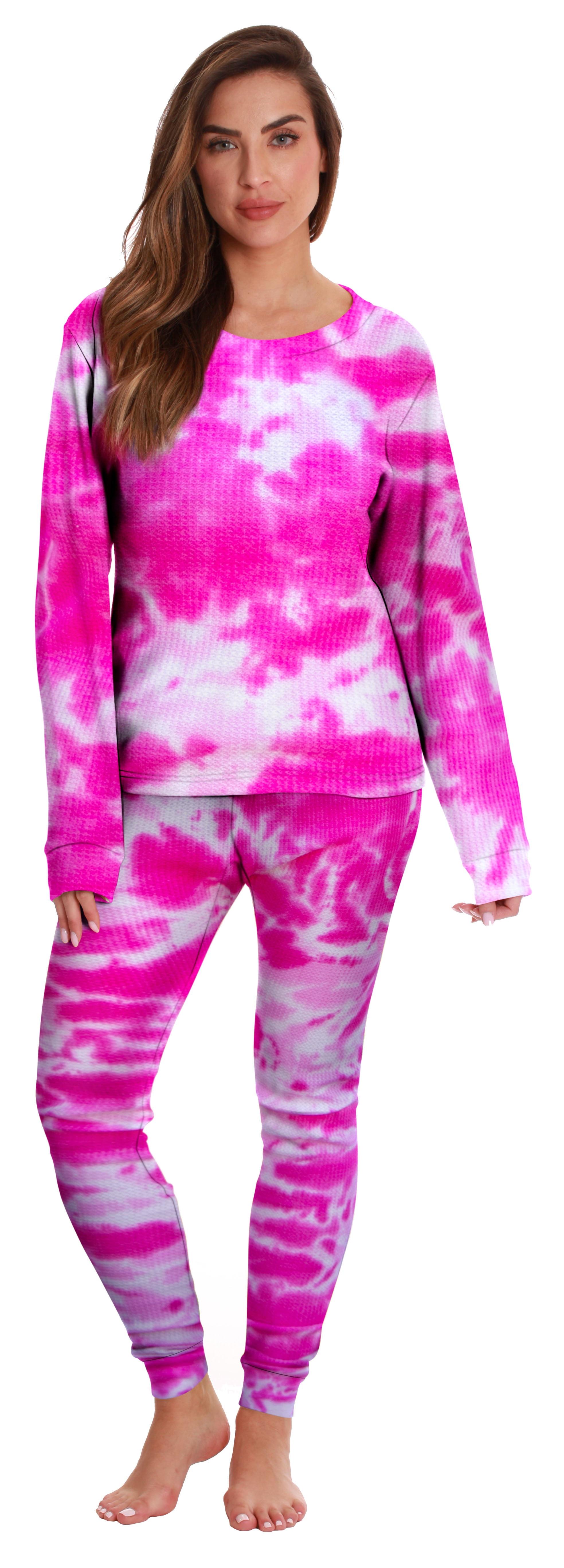 Just Love Women S Tie Dye Two Piece Pajama Set Tie Dye Pink X Large