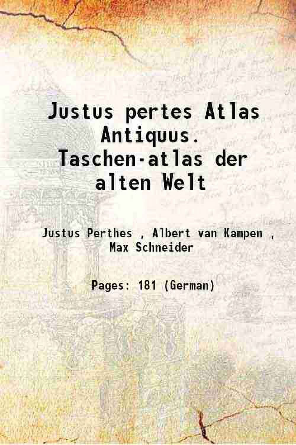 Justus Pertes Atlas Antiquus Taschen Atlas Der Alten Welt 1905