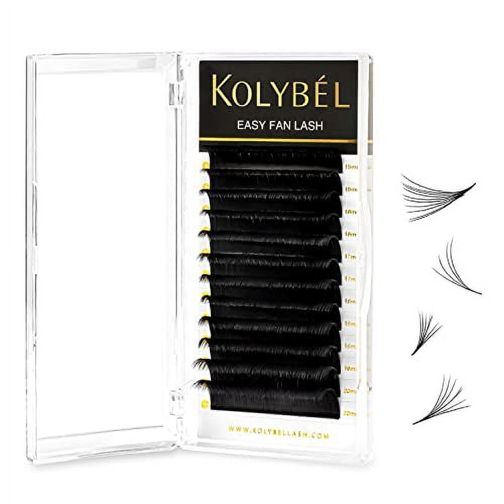 Kolybel Eyelash Extensions Easy Fan Lashes Thickness Cc Curl Mm