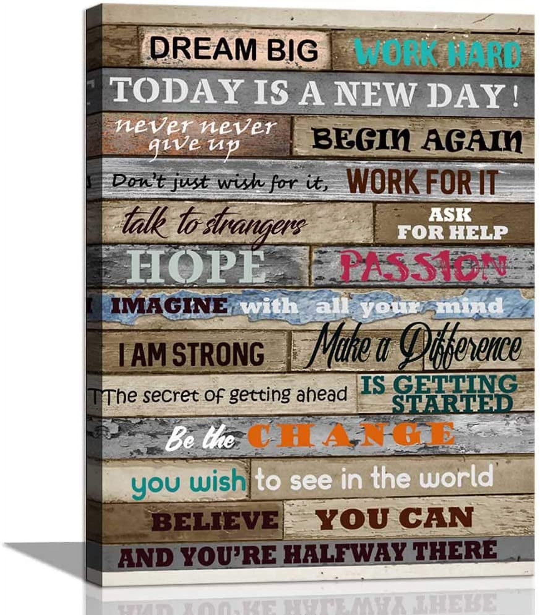 KSIW Inspirational Wall Art Motivational Poster Quotes Office Wall