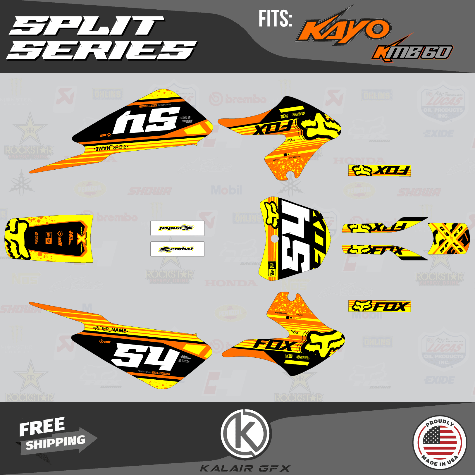 Kalair Gfx Graphics Kit For Kayo Kmb Split Series