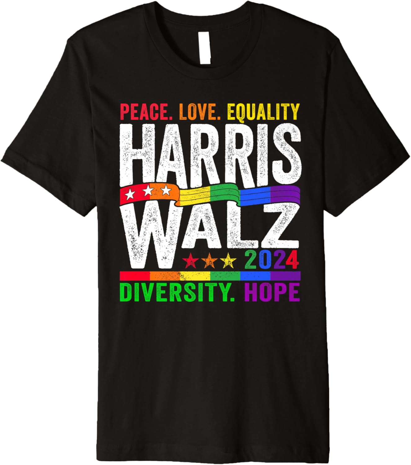 Kamala Harris Tim Walz 2024 Peace LGBT Harris Walz Waltz Premium T