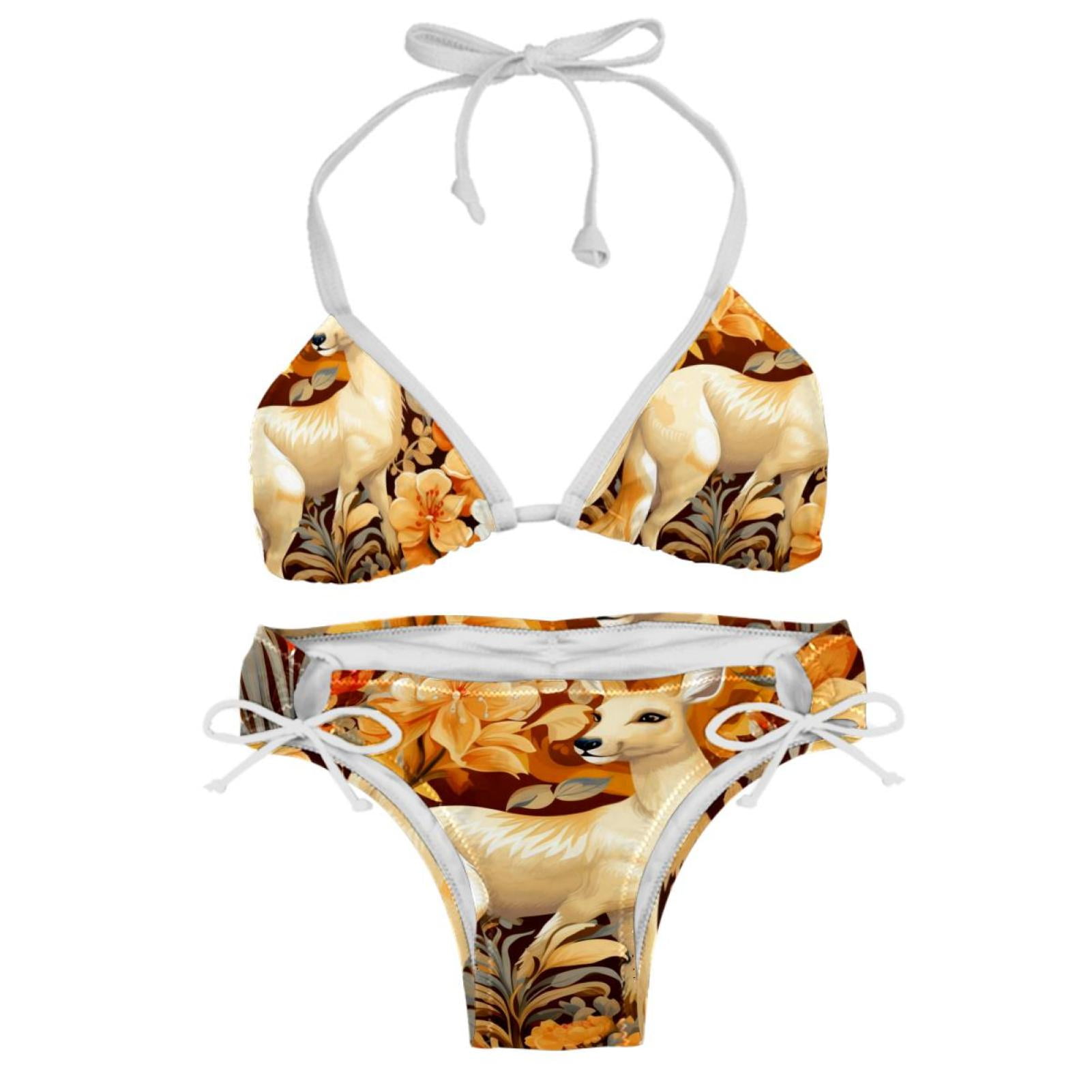 Kangaroo Women S One Piece Swimsuit Bikini Set With Detachable Sponge