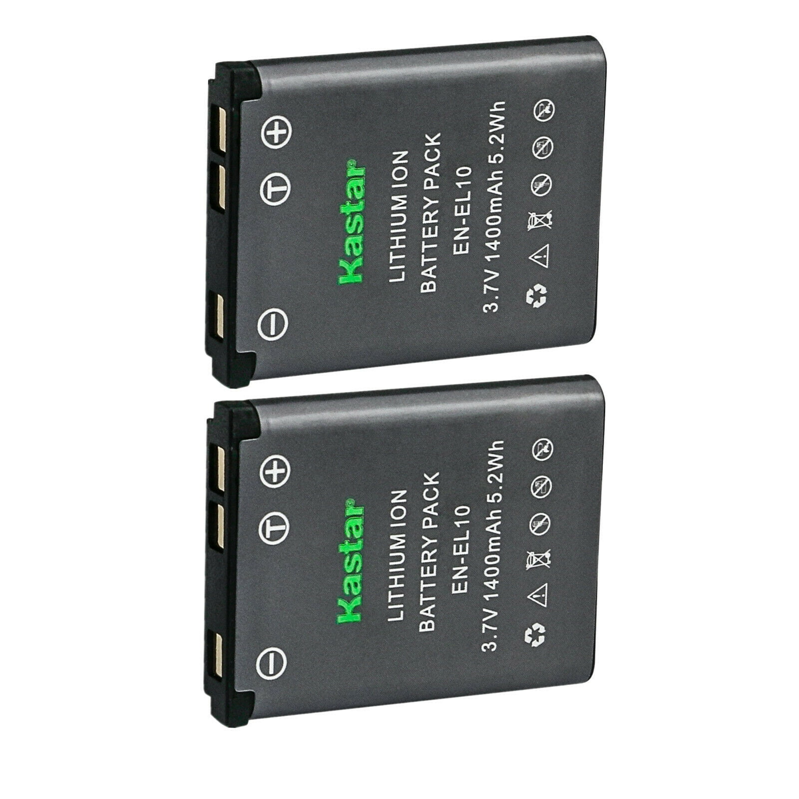 Kastar 1400mAh Power Battery For Nikon Coolpix S60 Camera EN EL10 2