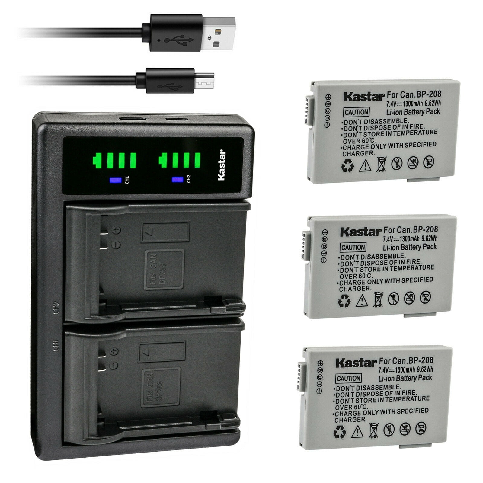 Kastar Pack Battery And Ltd Usb Charger Replacement For Canon Bp