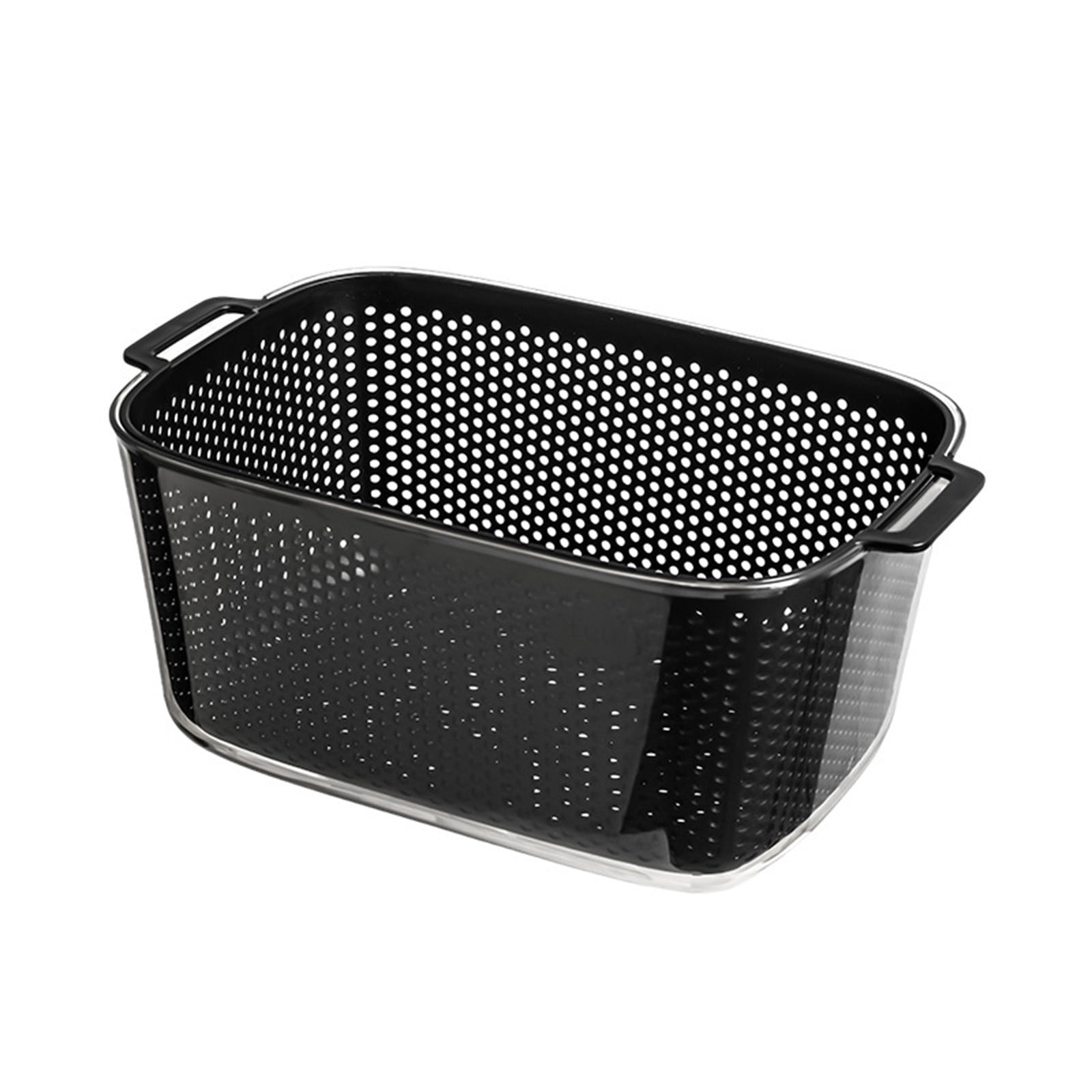 Kiplyki Double Layer Drains Basket With Cover Kitchen Fruit And