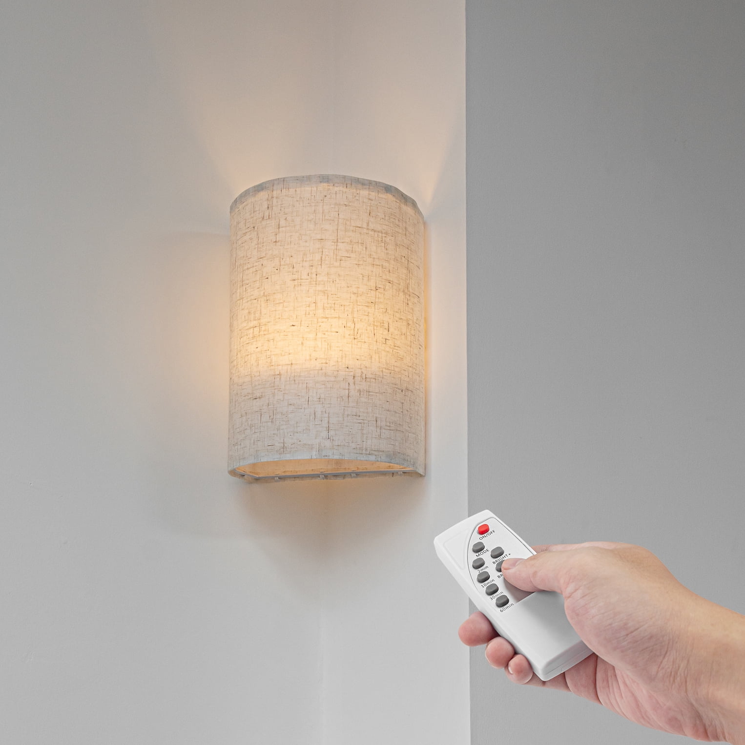 Kiven Battery Operated Wall Sconces With Remote Control Rechargeable