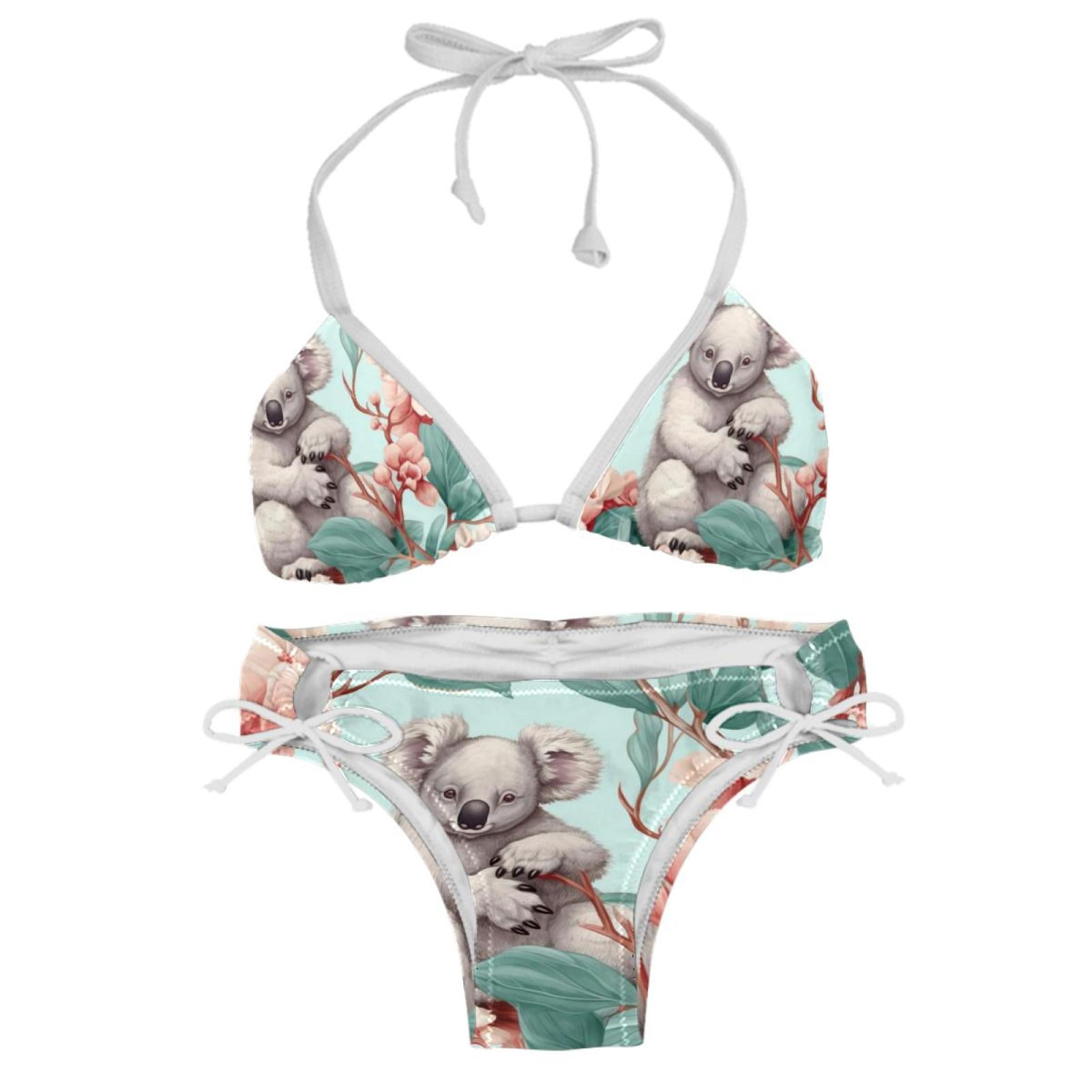 Koala Chic One Piece Swimsuits Bikini Set Detachable Sponge