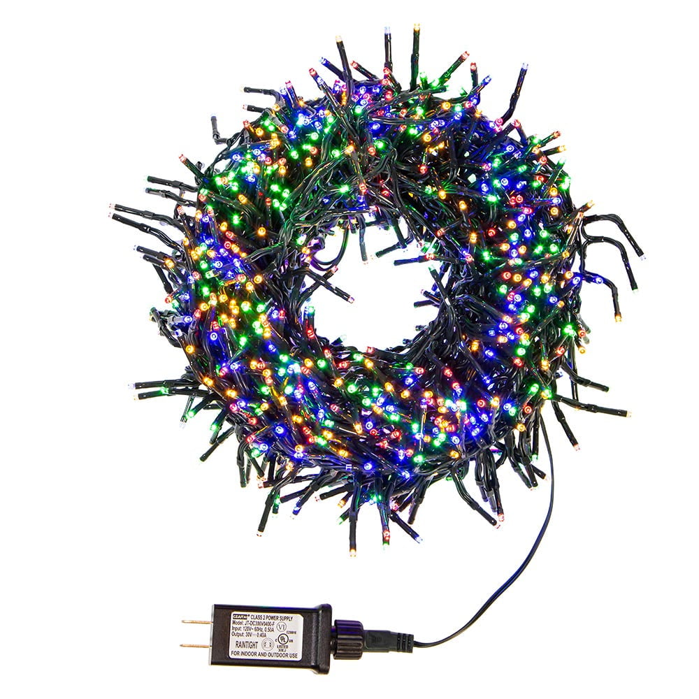 Kurt Adler CUL 1000 Light 33 Foot Cluster Garland With Multi Color 3MM