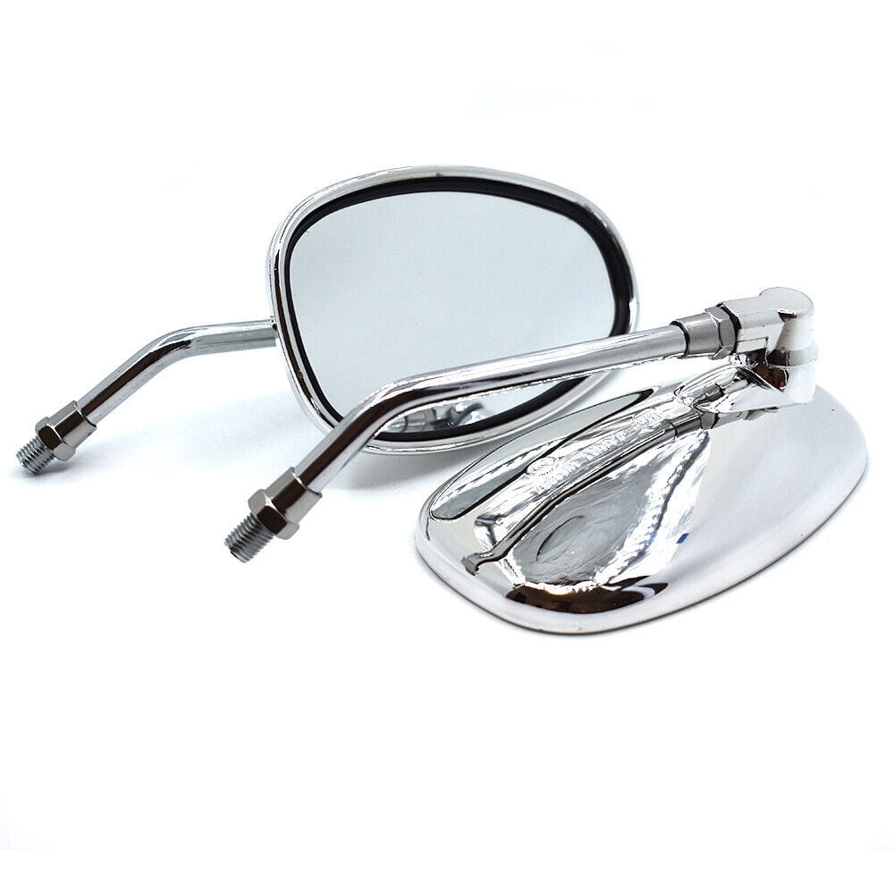 Kydely Mini Oval Chrome Rear View Mirrors For Handa Shadow VTX1800