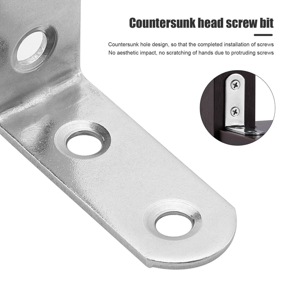 L Shaped Bracket 1 5 Right Angle Corner Brace Stainless Steel W