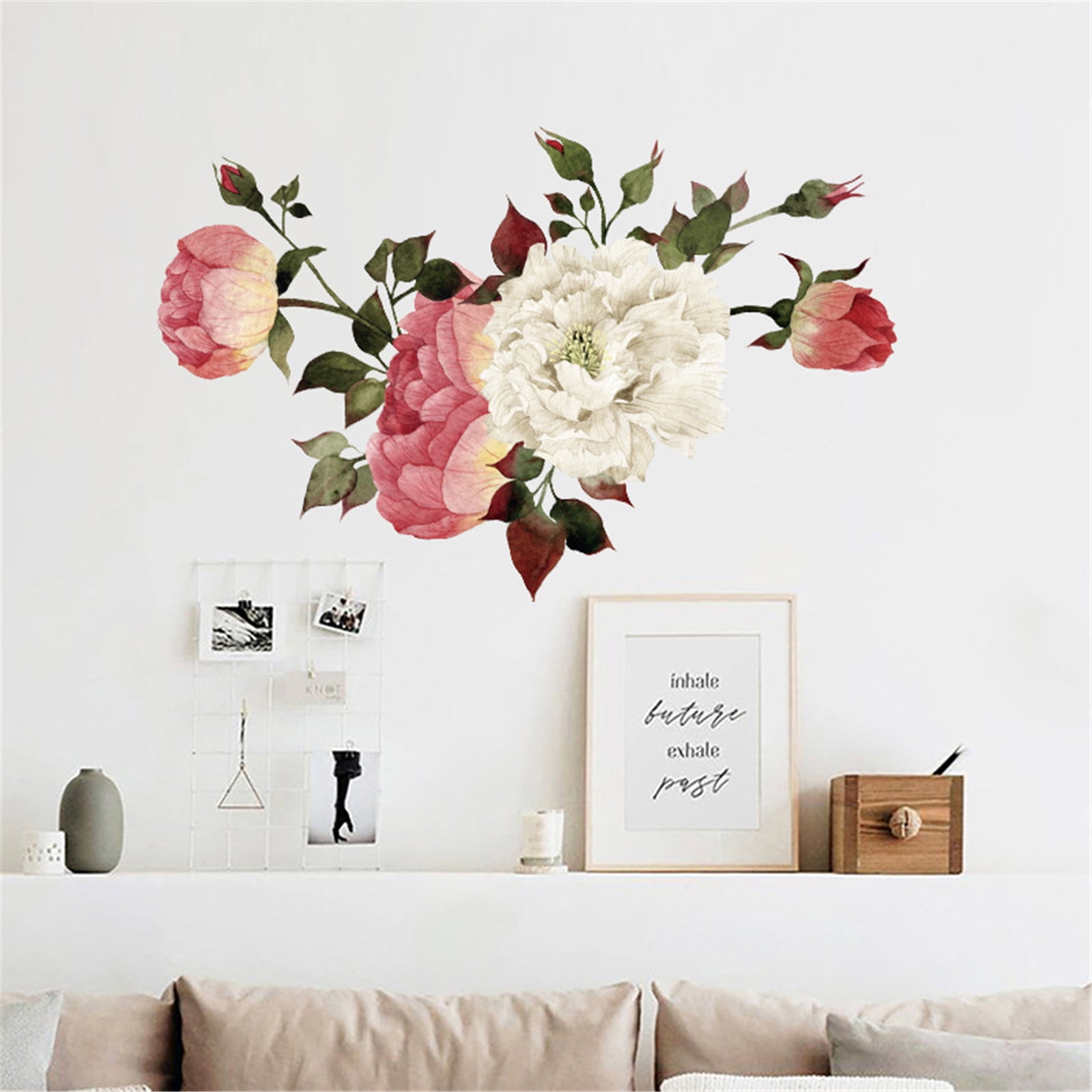 LWZWM 2024 Clearance Wall Stickers Upgrade Peony Rose Pvc Decals