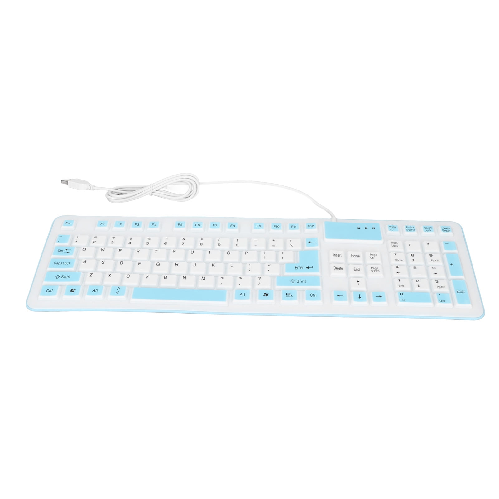 Lamaz Foldable Silicone Keyboard Keys Waterproof Dustproof Foldable