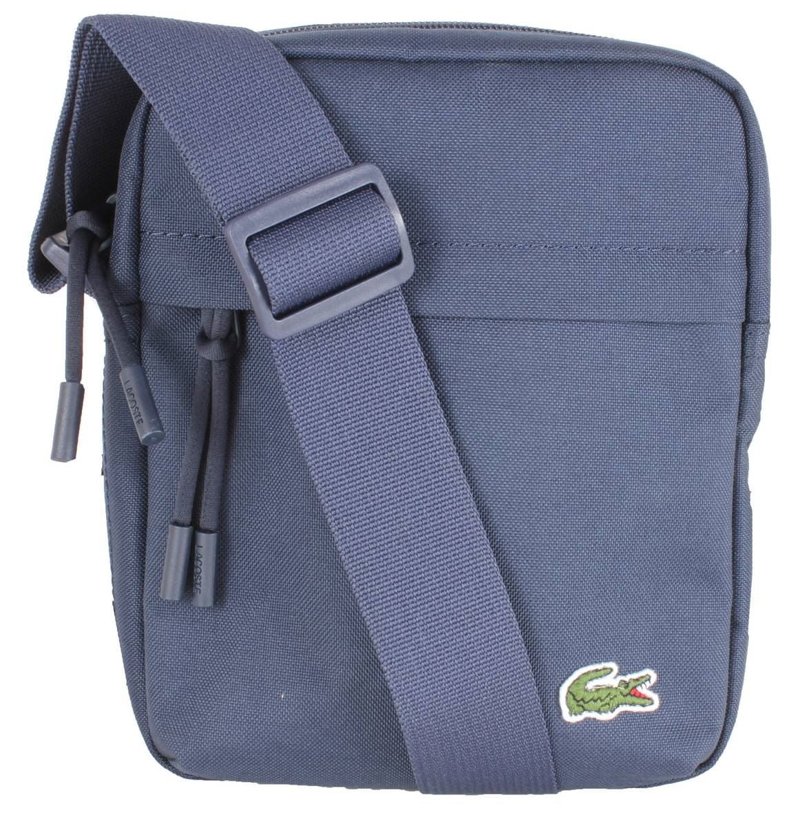 Lacoste Neocroc Canvas Vertical Zip Crossbody Bag Marine Navy