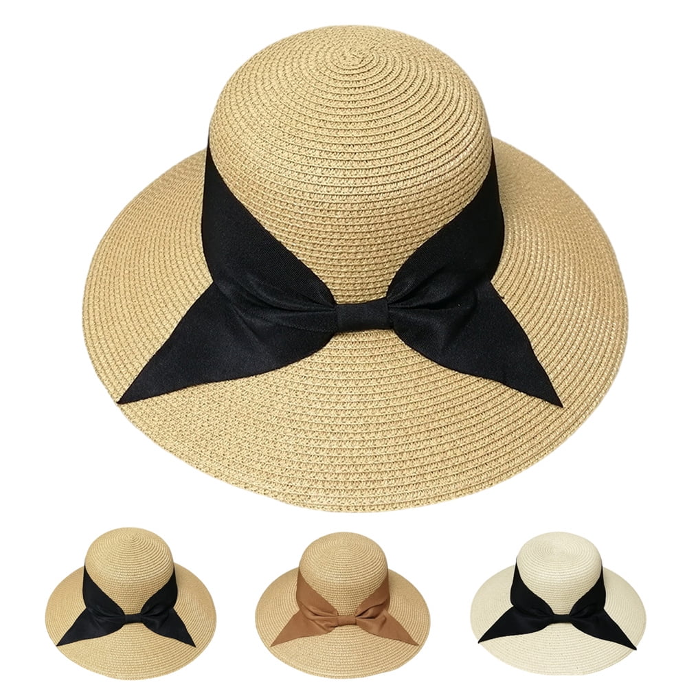 Laidan Women S Sun Hat Big Bow Wide Brim Floppy Summer Hats For Women