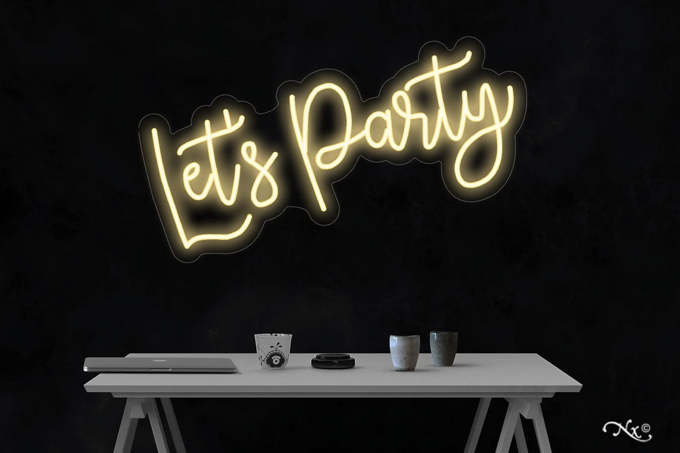 Let S Party Led Neon Sign Made In Usa Walmart