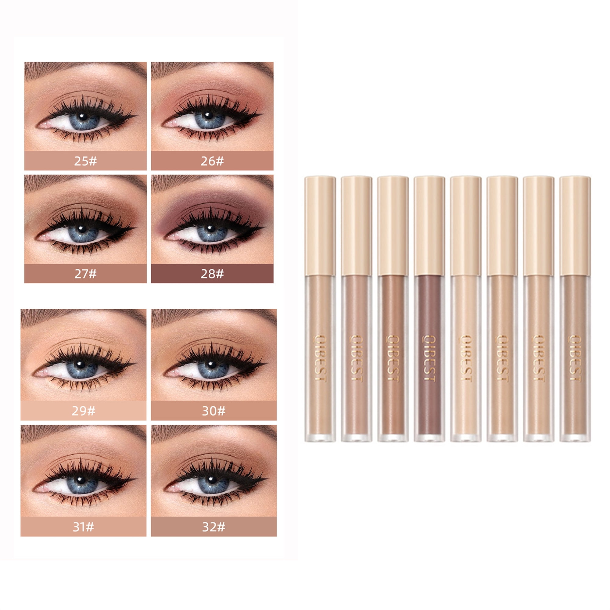 Liquid Eyeshadow Set Colors Natural Matte Liquid Eyeshadow Long