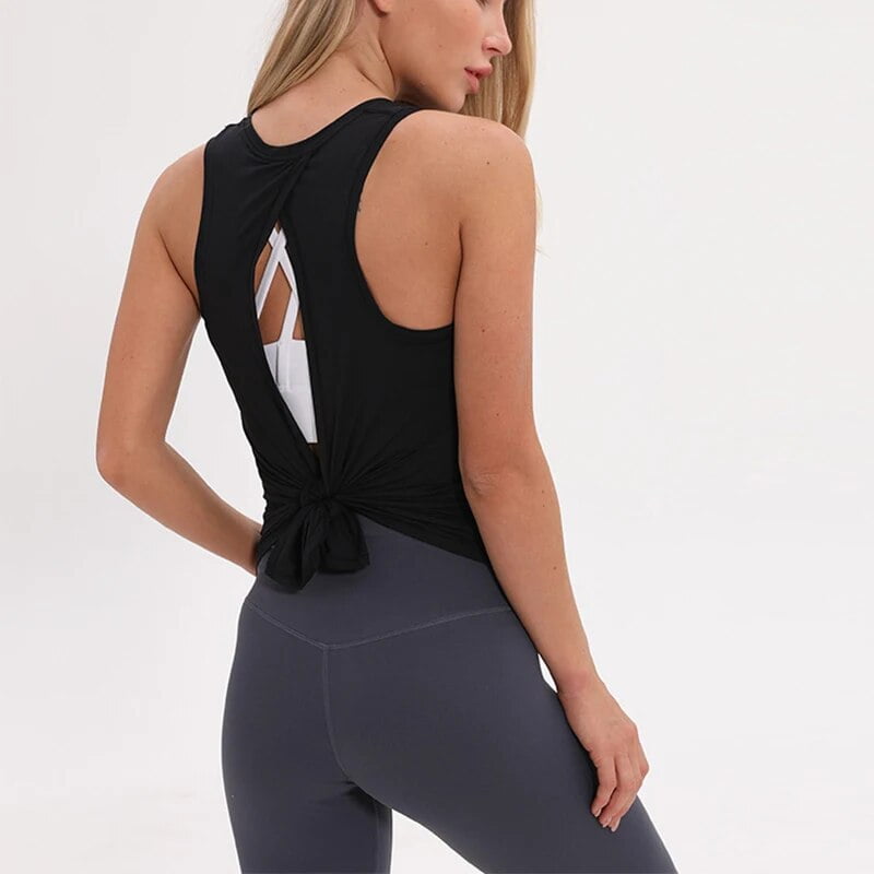 Loose Top Activewear Naked Feel Athletic Yoga Vest Open Back Yoga Tank